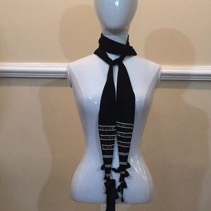 Bebe Black Fashion Beaded Scarf